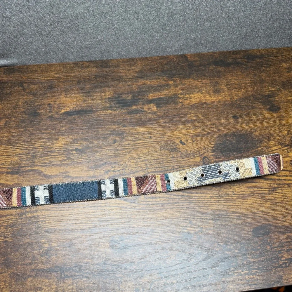Elite Fresno California Southwestern Woven Patchwork Belt Size Large Western